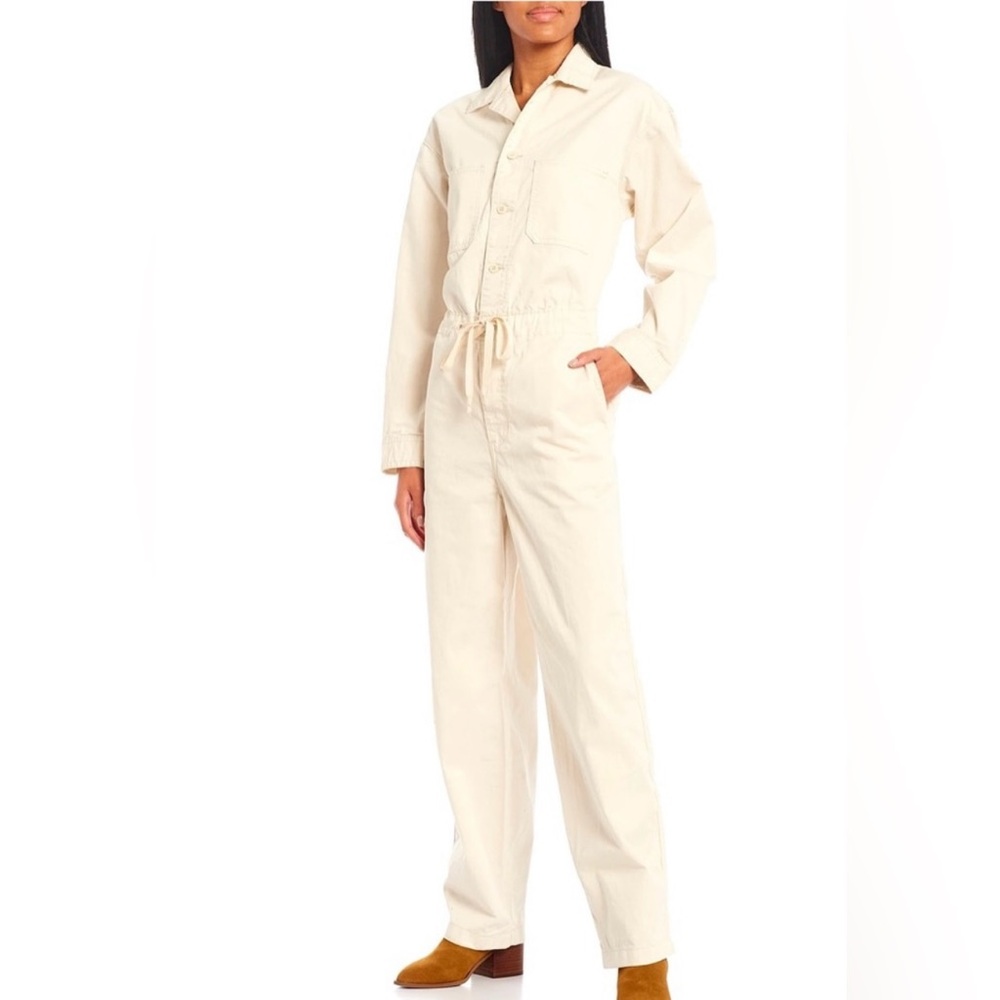 NWT LEVI'S Baggy Cargo Jumpsuit Painter Overalls/Coveralls Off White Size L